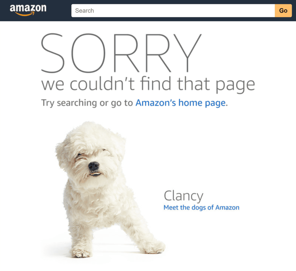 Amazon – Error message