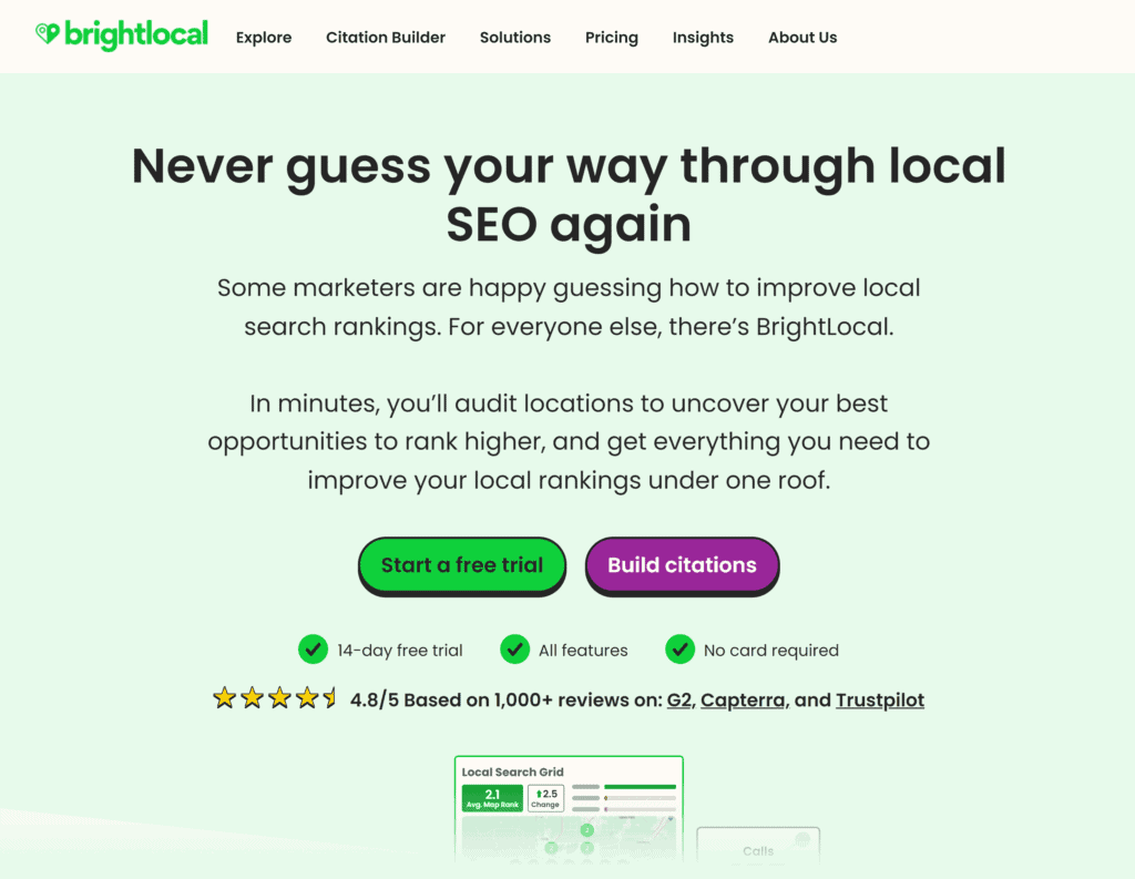 BrightLocal – Homepage