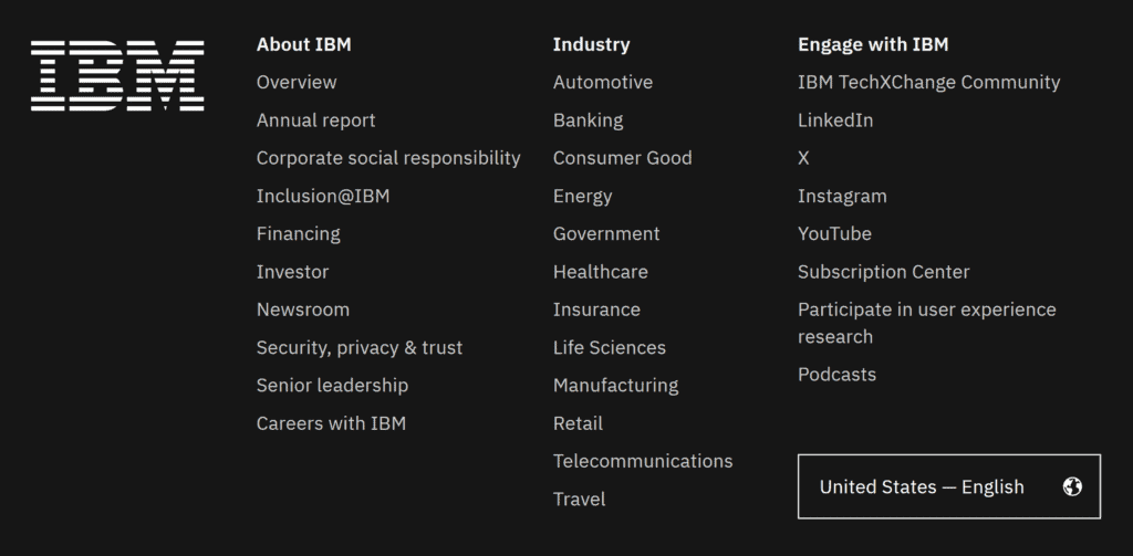 IBM – Footer