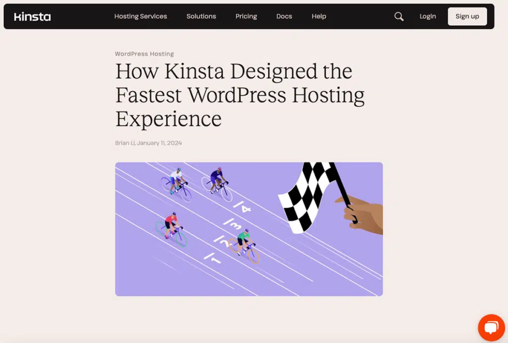 Kinsta Educational page