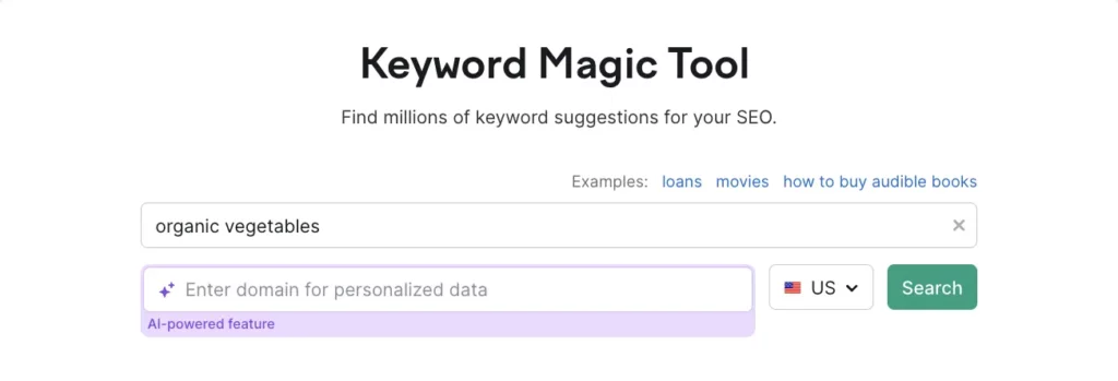 Keyword Magic Tool Semrush