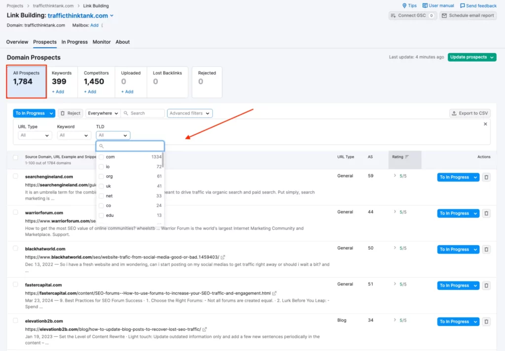 Semrush Linkbuilding
